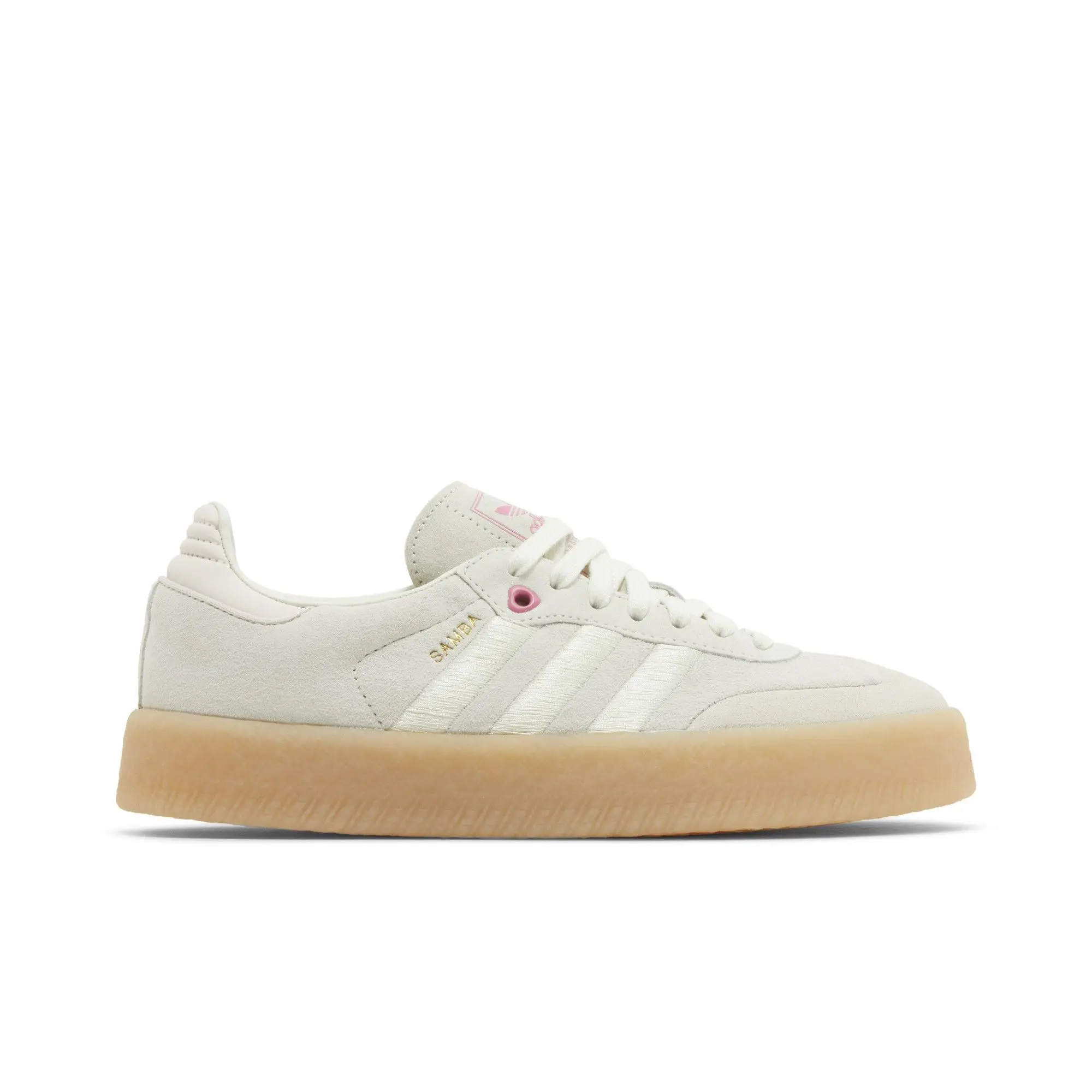 adidas Womens Sambae 'Valentine's Day 2024' (women's sizes) Ivory/Ivory/Pink Fusion sneakers ID1104