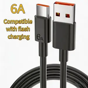 Type-C Data Cable 6a Super Fast Charging, Compatible with All Brands, Full Protocol Support, Flash Charge, Universal Phone Charger Cable