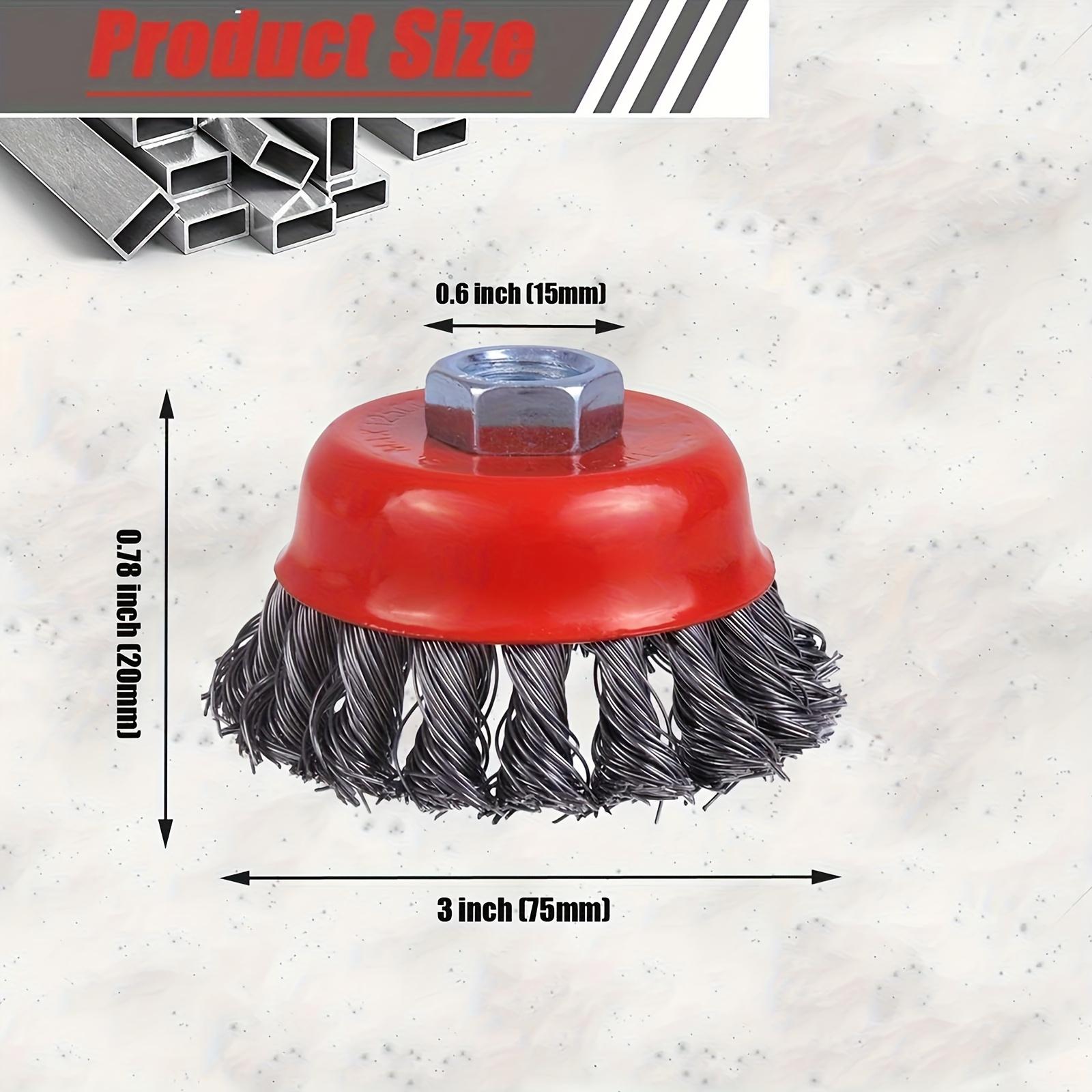 4" Wire Wheel Cup Brush Kit for Grinders, Stainless Steel Heavy-Duty, Metal Cleaning, Rust & Paint Removal, Surface Prep, Polishing, Grinding, Professional & DIY Use, Ideal Gift for Mechanics, Craftsmen, Workshop, Car, Tools, Industrial, DIY Projects