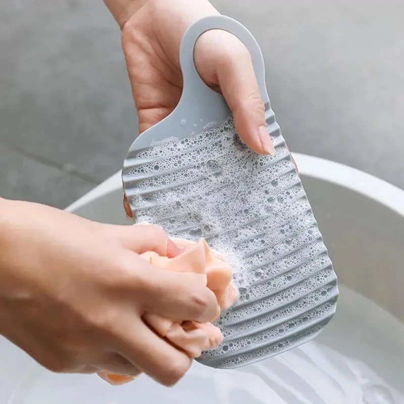 Travel Portable Thicken Mini Washboard Non Slip Laundry Accessories Board Washing Children's Clothes Socks Cleaning Products