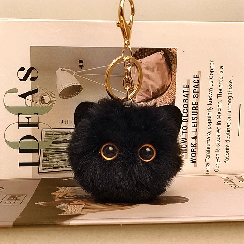 2026 New Arrival Creative Plush Cat Keychain Charm | Cute Girly Style Backpack Accessory