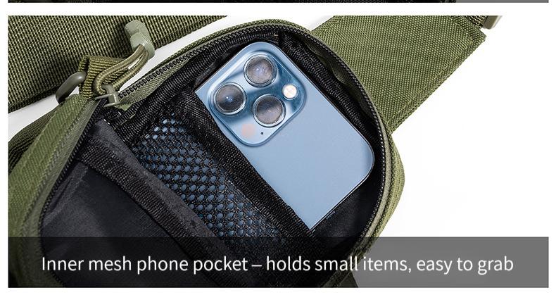 Tactical Waist Bag for Men - Water Bottle Holder, Crossbody Chest Bag for Camping, Cycling & Everyday Use