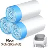 Cat Litter Bags, 3 Rolls 20 Pieces Per Pack Durable Drawstring Litter Box Liners for Automatic Cat Litter Box, Heavy-Duty, Replacement Bags for M4 Self-Cleaning Litter Boxes