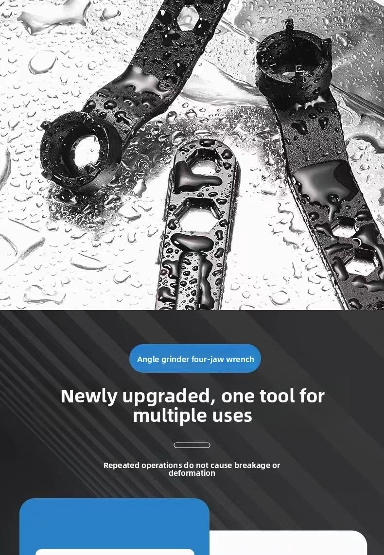 Factory direct sale of new angle grinder adjustment wrench, three-in-one four-prong wrench for changing grinding discs and polishing discs, multi-purpose