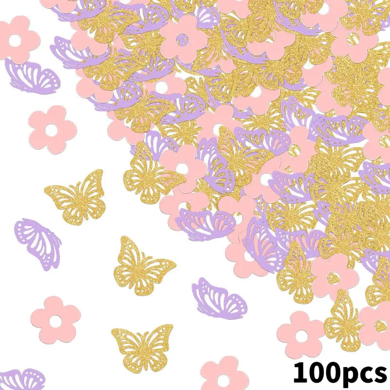 Butterfly wings confetti paper pieces, mixed with birthday parties, baby shower parties, wedding season decorations, butterfly sequins
