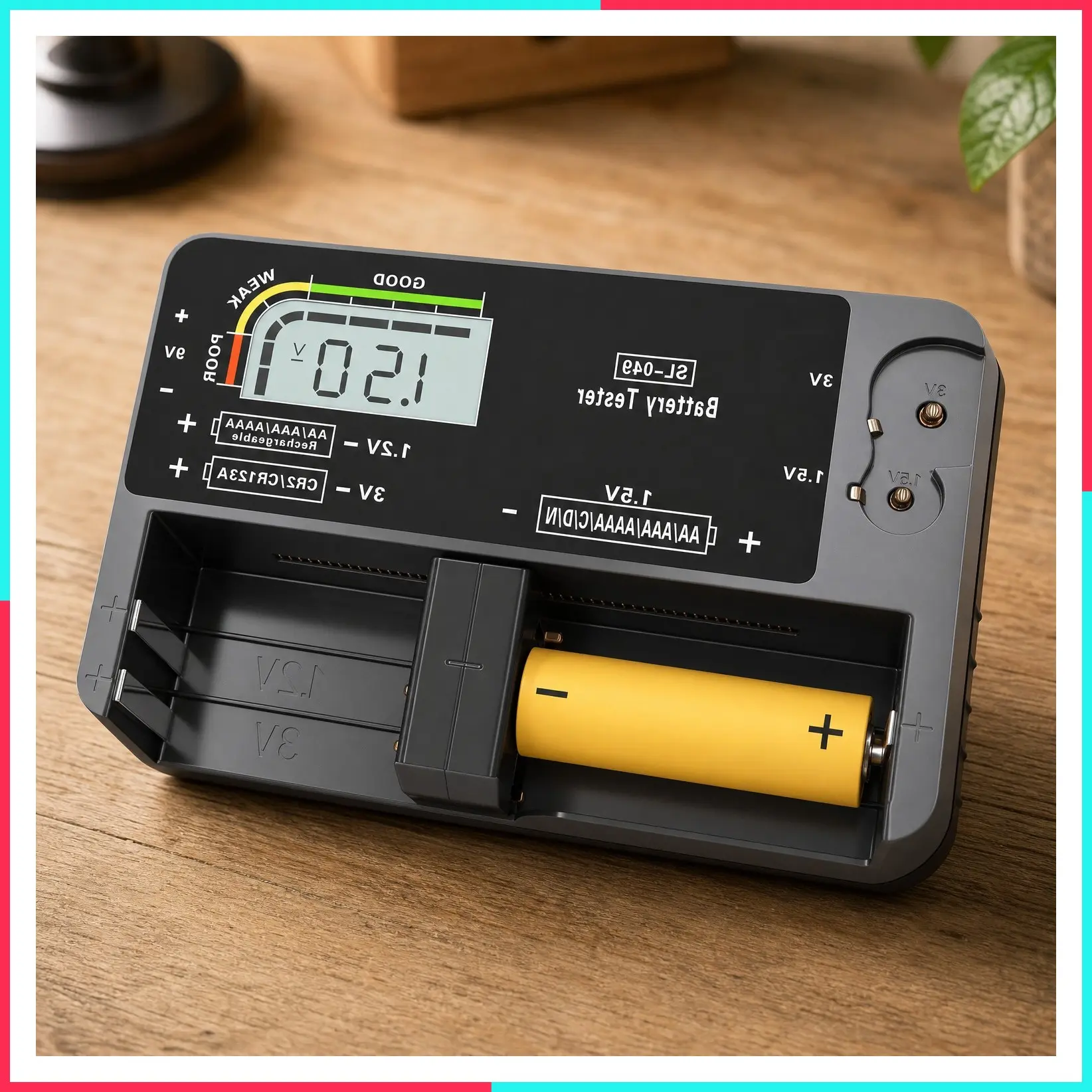 Battery Tester Checker for AA AAA C D 9V and Household Batteries