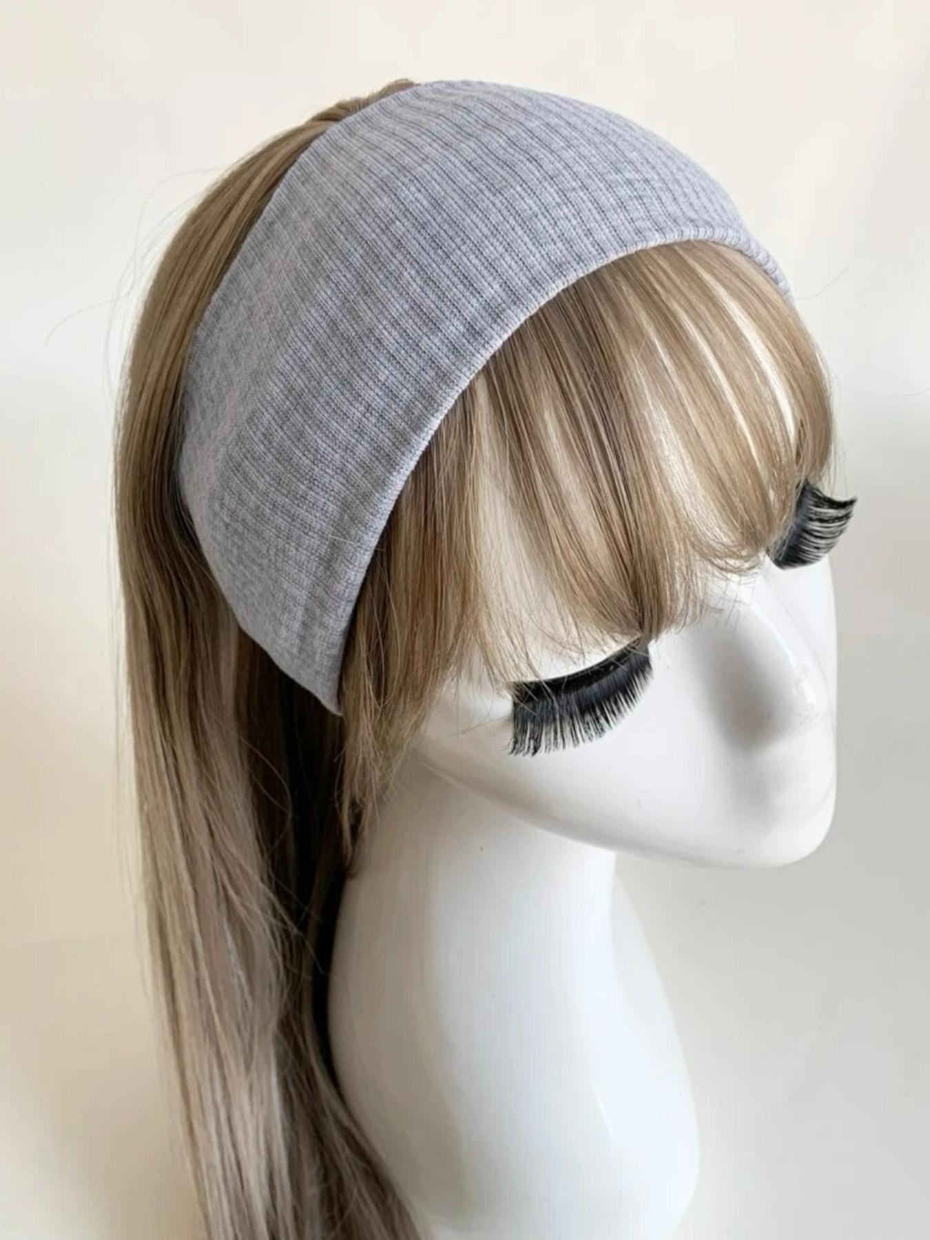 Solid Color Knit Hair Band, Soft Headband, Casual Wide Band Hair Accessories for Women & Girls, Minimalist Headwear Suitable for Thick Hair