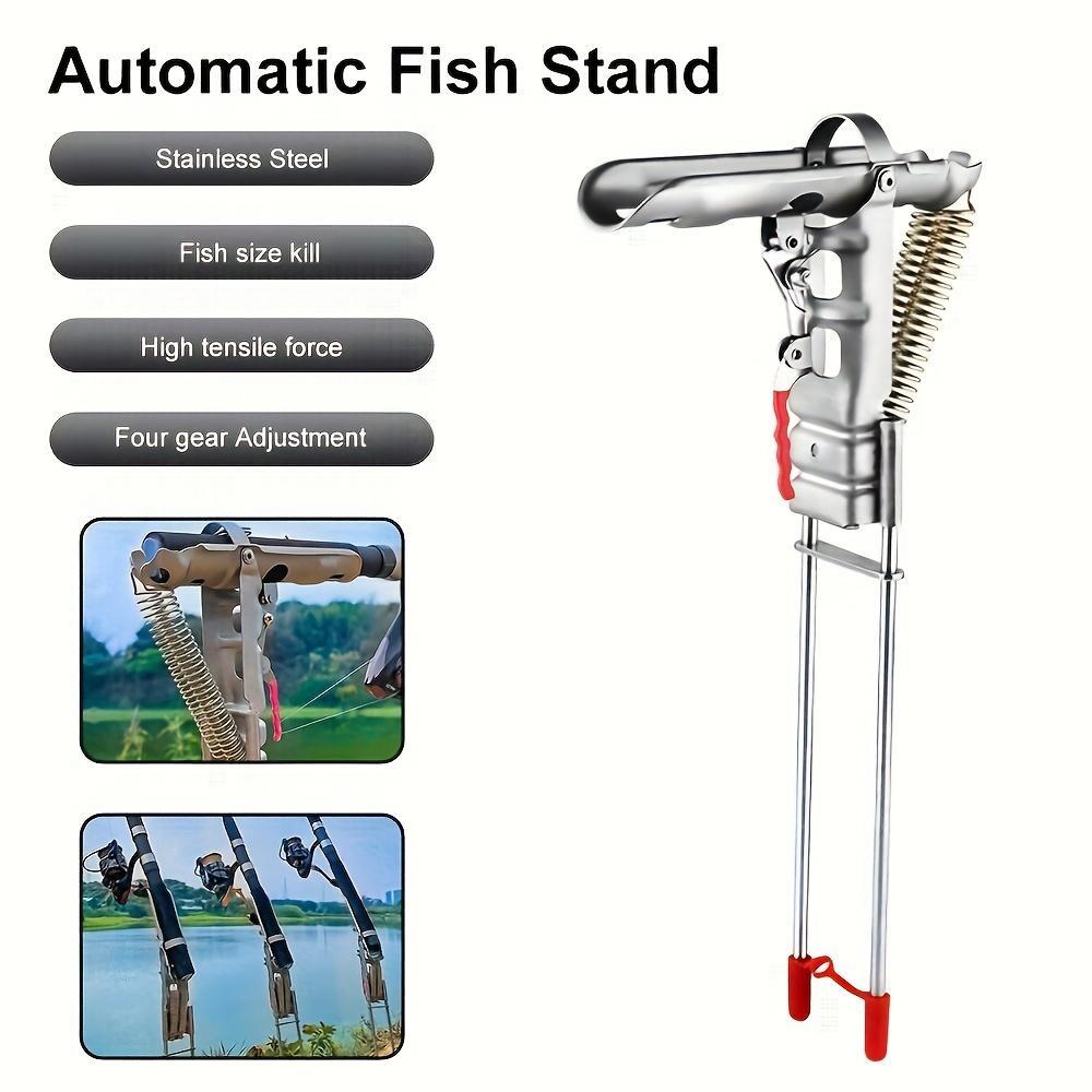 Automatic Deploy Fishing Rod Holder, High Sensitivity Dual Spring Activation Fishing Rod Holder, Stainless Steel Fishing Rod Holder for Outdoor, Fishing Rods Holder