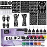 DIY Temporary Tattoo Kit, Tattoo Supplies, Large Ink Bottle, Reusable Stencil Templates, Smooth Application, Long-Lasting, Gentle Formula, Perfect for Parties and Weddings