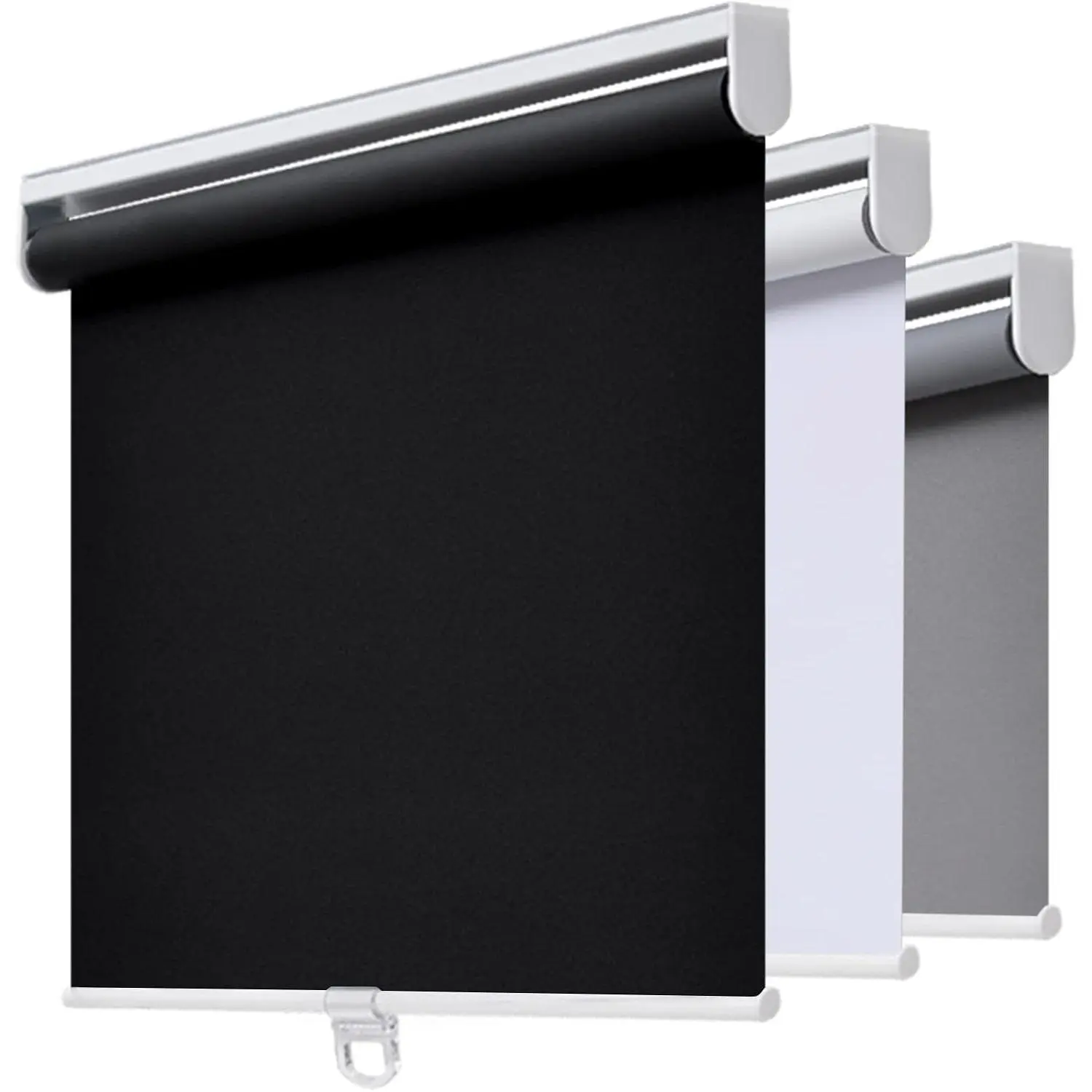 Blackout Cordless Roller Shade for Indoor Windows, 23"W x 72"H, Black | Black Out Window Shade with Spring System, Thermal Insulated UV-blocking Fabric, Room Darkening Pull Down Blind for Home Door