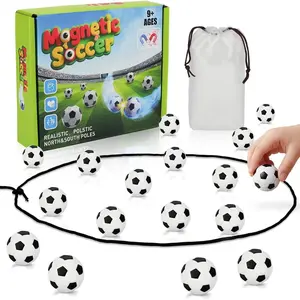 Mini Magnetic Football Duel Board Game, Includes 20 Pieces, Two-Player Strategy Puzzle Toy, Family Camping Party Interactive Gift