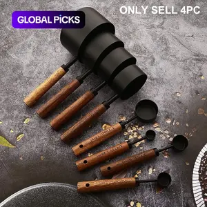 Stainless Steel Measuring Cup and Spoon Set, 4 or 8 Piece Multifunctional Cooking Spoons with Handle, Kitchen Measuring Utensils, Kitchenware Accessories & Gadgets #GLOBAL PICKS