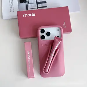 RHODE 2-in-1 Silicone iPhone Case with Lip Gloss Holder, Premium Soft Lip Balm Slot Cover for iPhone 17/16 Pro Max, Cute Shockproof Smartphone Accessory for Cellphone Handheld Devices