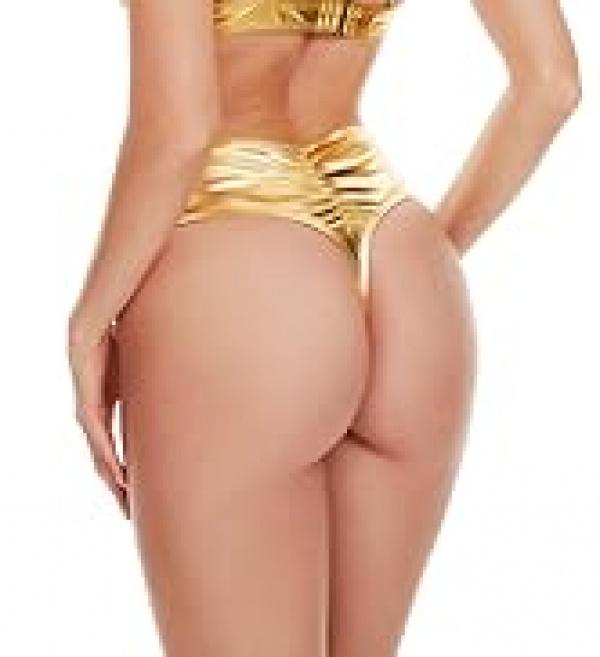 Women's Metallic Booty Shorts Shiny High Waisted Rave Bottoms for Dance Festival