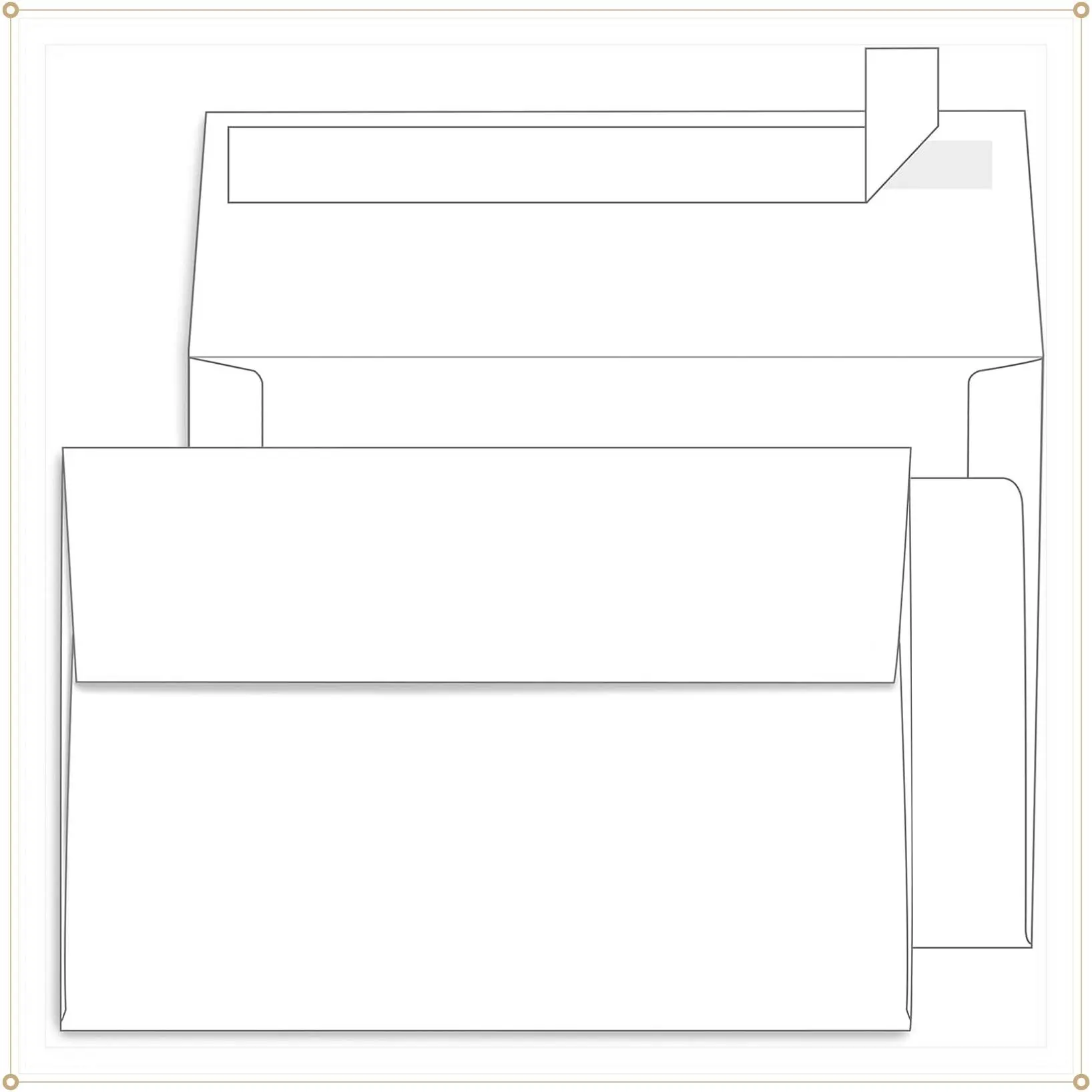 A4 White Envelopes 4x6 100 Pack, Goefun 4.25 x 6.25 Invitation Envelopes Self Seal,120 GSM Printable for 4x6 Cards, Photos, Invitations, Weddings, Graduation, Baby Shower(Gift)