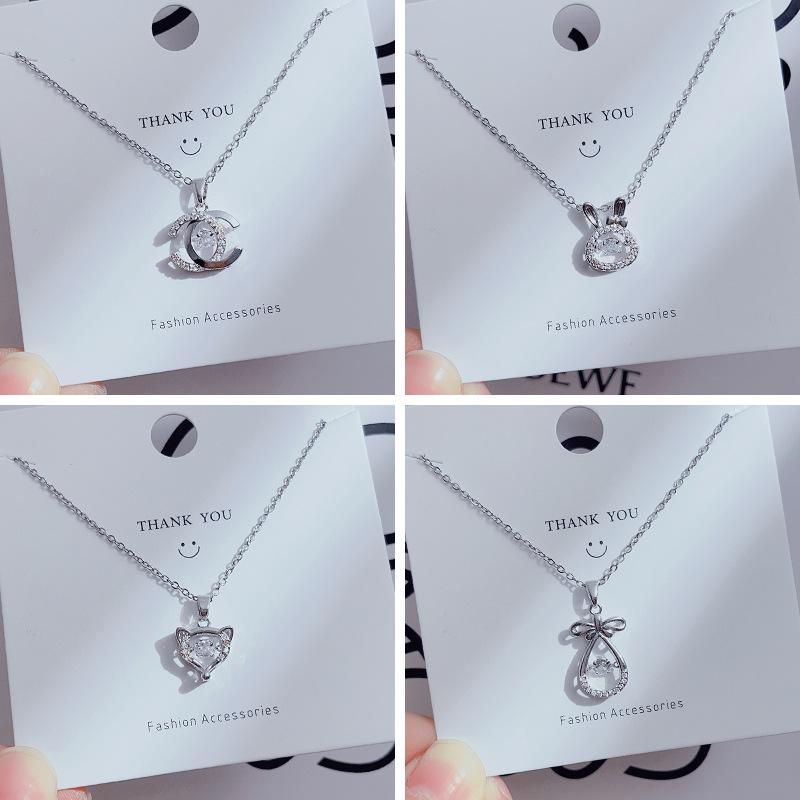 Women's Niche Design Smart Necklace, Simple Clover Pendant Clavicle Chain, Geometric Choker Jewelry