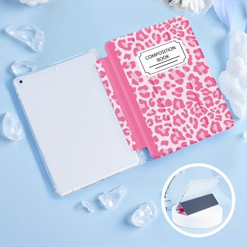 iPad 25.91cm Case for iPad Mini 4/5, 10th/5th/6th/7th/8th/9th Gen 9.7/10.2/10.9 inch - Stylish Leopard Print Pink TPU Soft Case with Multi-Angle Stand, Lightweight Protective Cover for Work, Office & Entertainment - Perfect Gift for Family & Friends