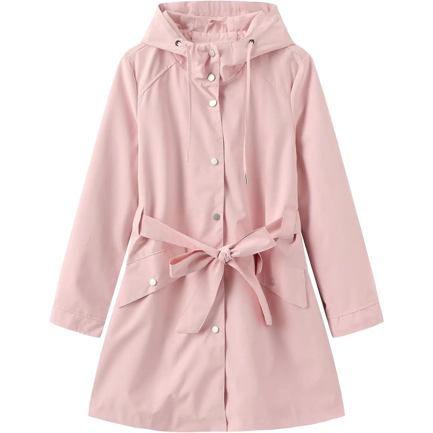 Women's Lightweight Anorak Utility Jacket Button Down Spring Waterproof Coat Fall Casual Hoodies