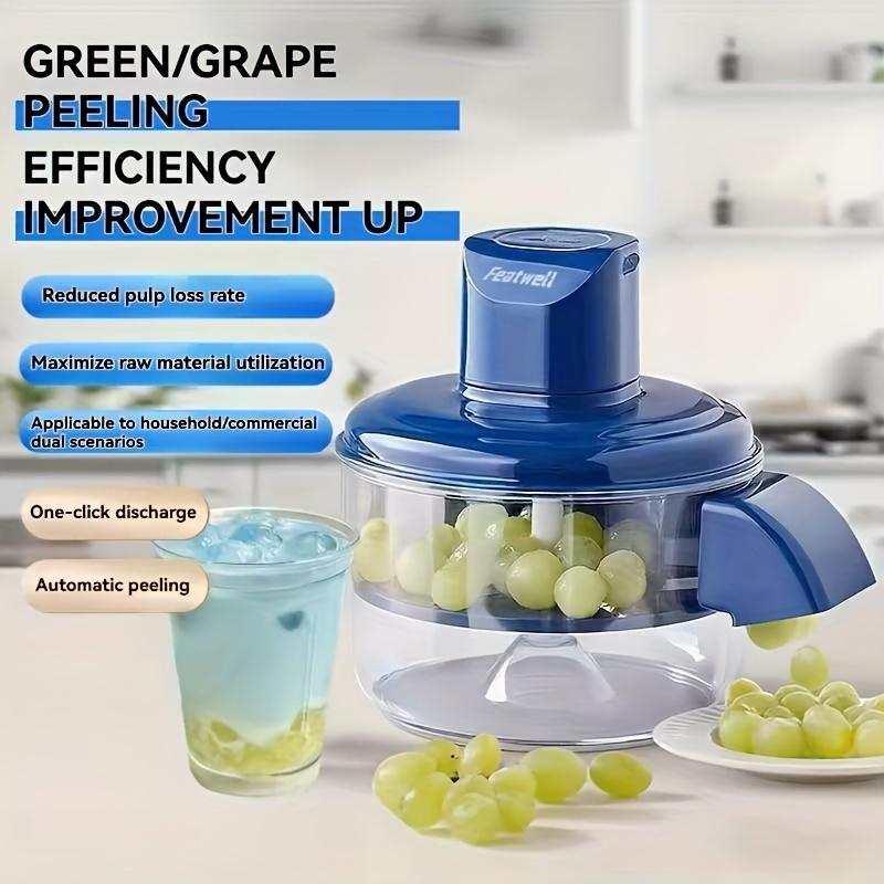 Automatic Electric Grape Peeler Machine with One-Touch Operation & Adjustable Speed - Heavy-Duty Plastic Food-Safe Design, Ergonomic Handle & Compact for Effortless Peeling of Grapes, Garlic, Tomatoes, Small Fruits - Ideal for Home Kitchen,