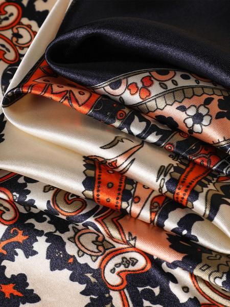 Silk Square Scarf for Women, 35.4 Inch Neck Scarf and Hair Band, Versatile Handkerchief and Sleep Scarf for Everyday Style