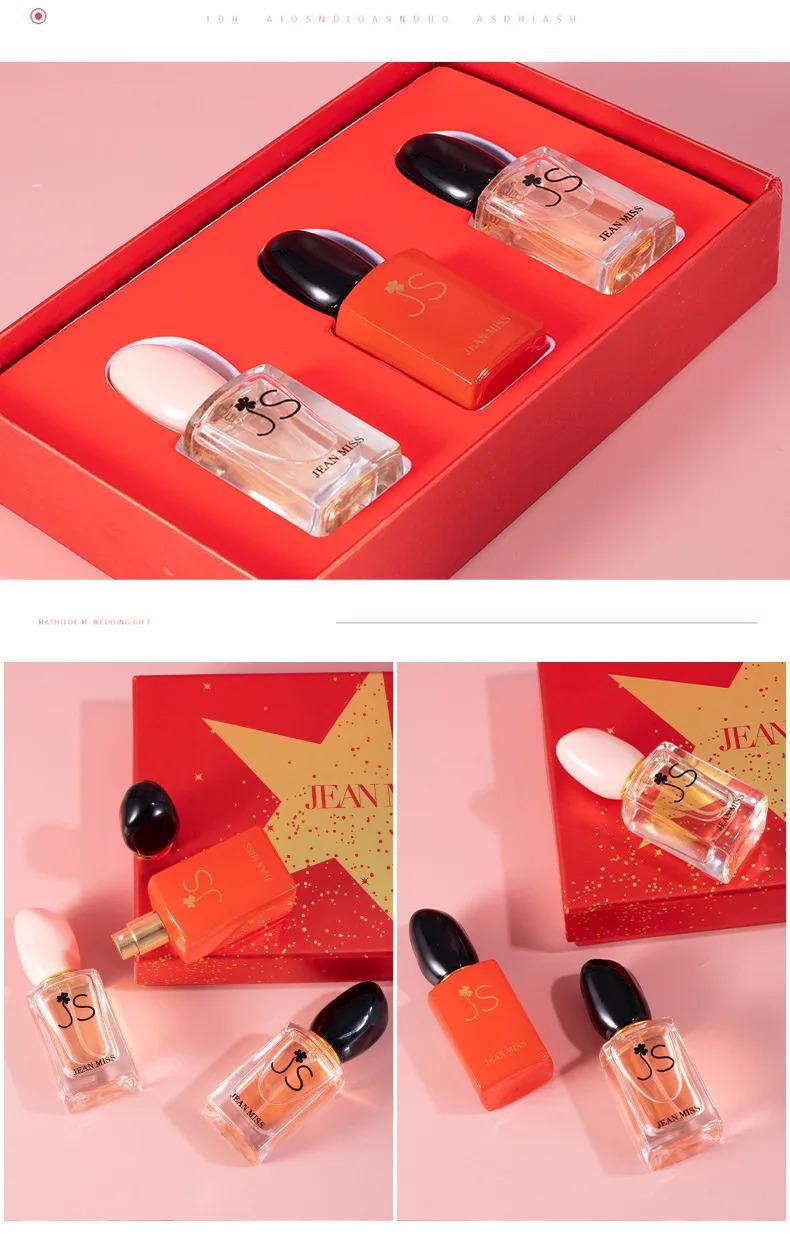 Women's Luxury Perfume Gift Set - 3*30mlong Lasting Eau de Parfum, Elegant Red Star Gift Box, Ideal for Dating, Party & Holiday
