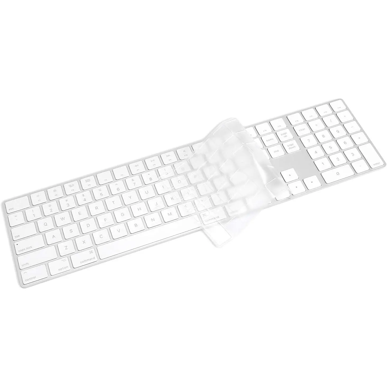 Keyboard Cover  for 2018-2017  Magic Keyboard with Numeric Keypad A1843  Enter MQ052LL/A   Keyboard Ultra Thin Full Size TPU Protector, 0.13 mm, Transparent Clear