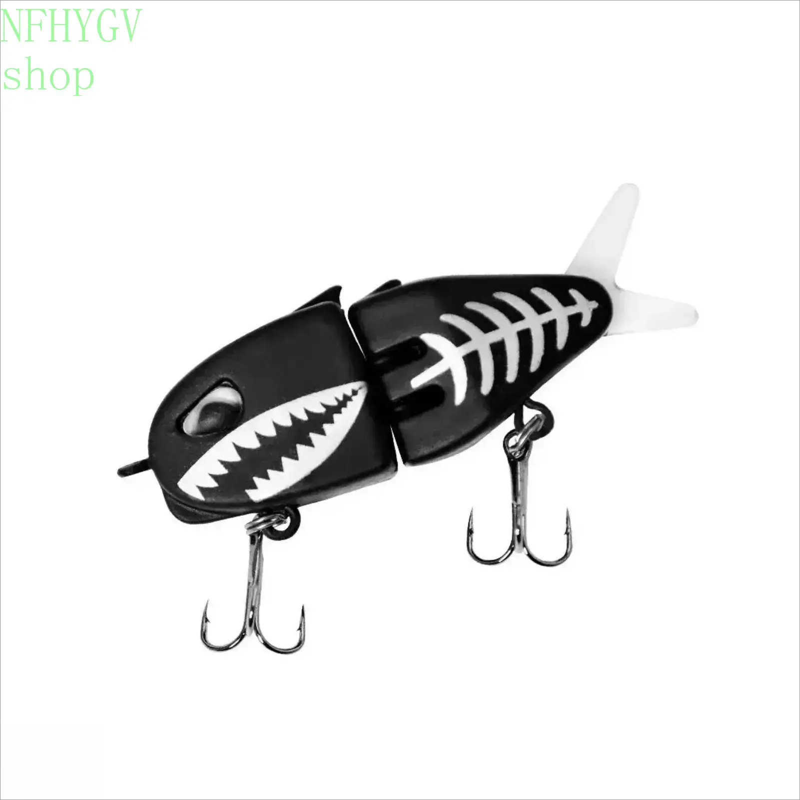 Black Raptor Mini Glide Bait, Premium Hard‑Body Artificial Swimbait With High Hooking Performance, Reliable Saltwater Fishing Tackle for Bass And Outdoor Angling