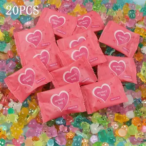 20 Pcs/50 Pcs Surprise Resin Pink Blind Bags, Cute Resin Animal Blind Bags with Luminous Creative Resin Ornaments, Mystery Pink Blind Bag Gifts for Family, Friends, Lovers and Classmates, Blind Pack