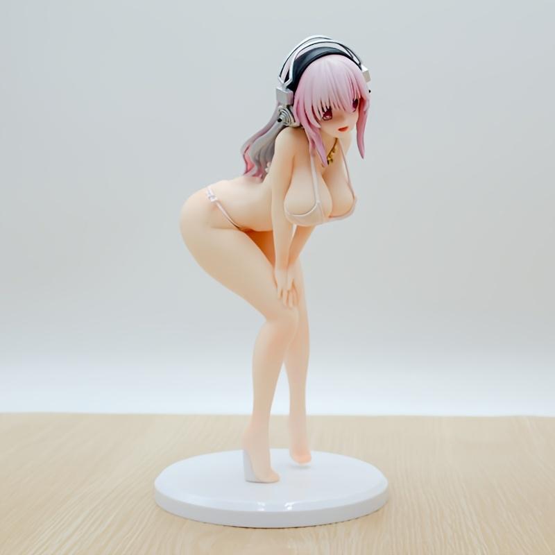 Pink Anime Figure Collectible Statue - Chibi-Style Dynamic Pose with Detailed Face & Outfit, Poseable Action Figure Model for Display, Gift for & (Compatible with Chibi-Figure)