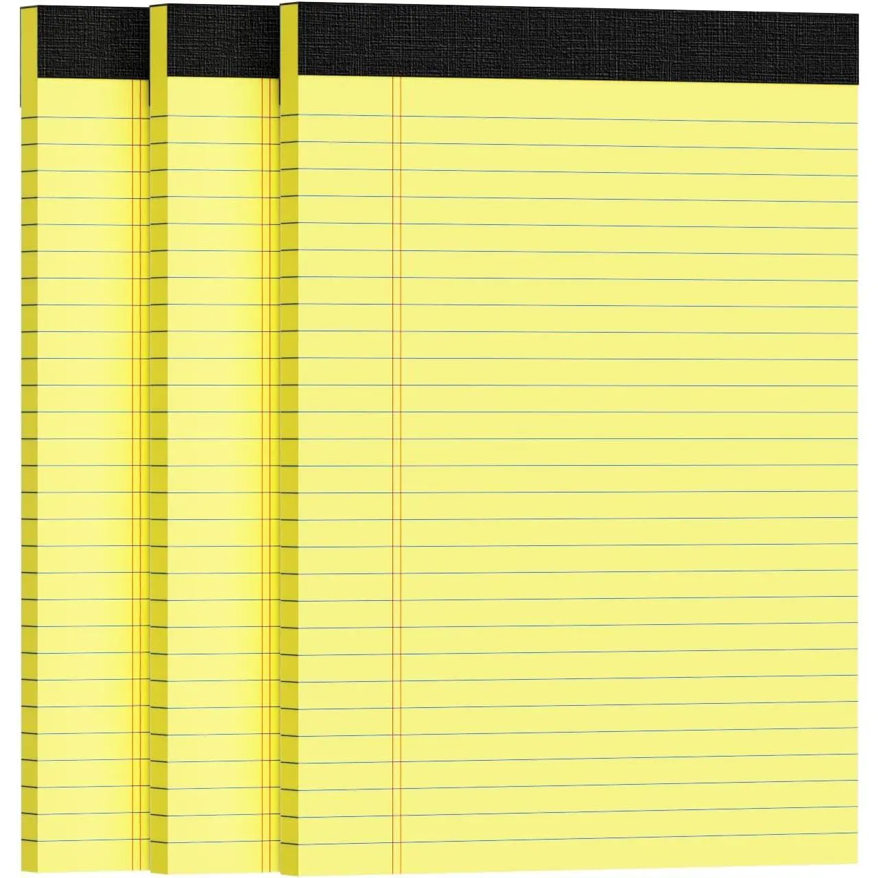3pcs Legal Pads 8.5 x 11, Yellow Notepads 8.5 x 11 In, Perforate Wide Ruled |   30 Sheets/Pack, Yellow Note Pads Clear Print Writing Pads of Paper, Legal Notepads Paper, Sturdy Back, Thick Paper