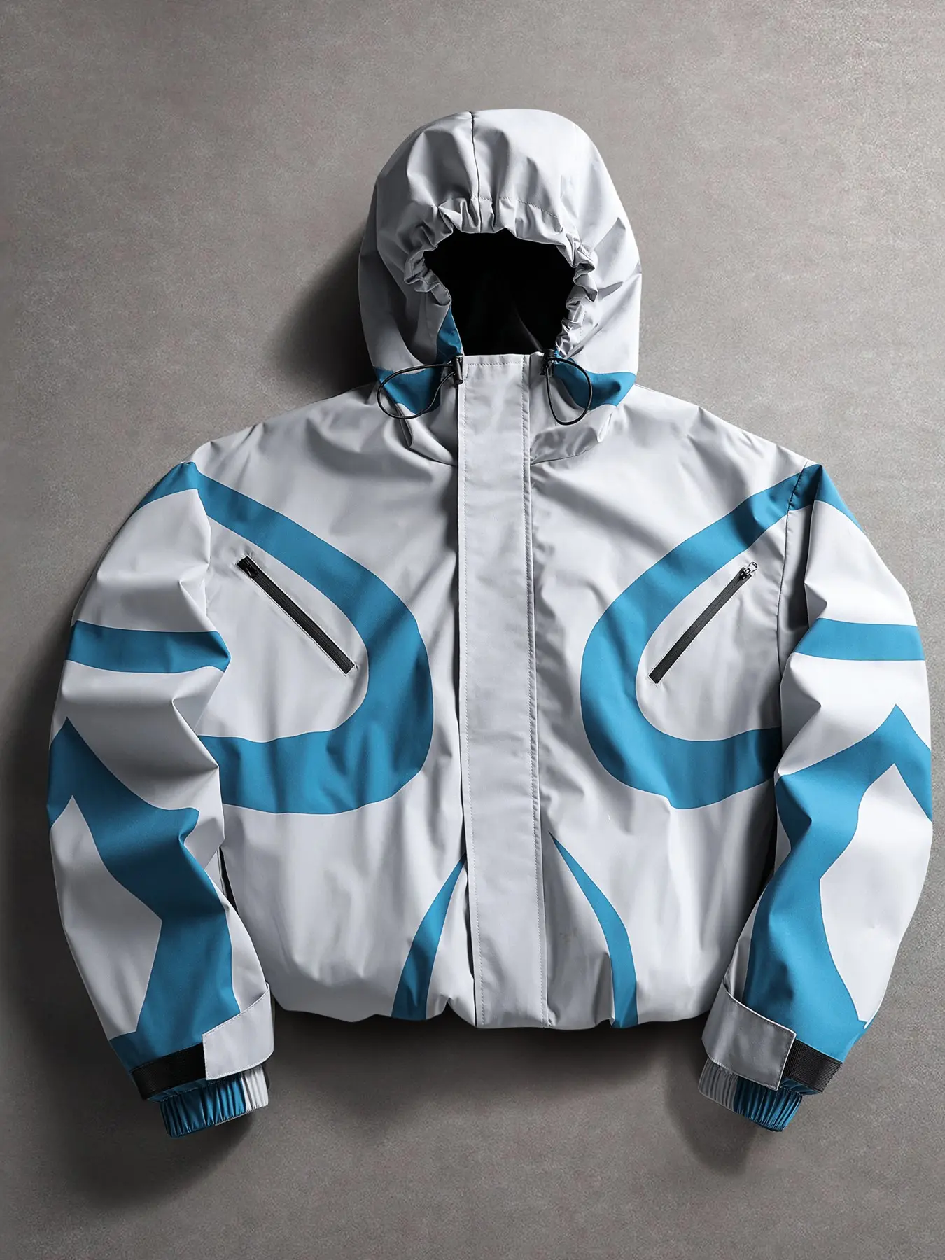 Spring Fall Lightweight Men's Hooded Jacket, Loose Fit Drop Shoulder Coat, Y2K Style Windbreaker, Streetwear Outerwear