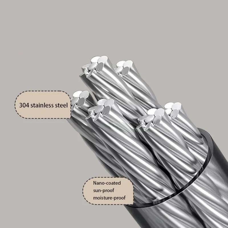 Retractable Durable & Convenient Clothesline, 1 Count Wall Mounted Clothesline, Space Saving Laundry Solution for Apartments, Backyards & Laundry Room