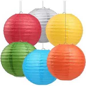 6 count Colorful Paper Lanterns, 8" Chinese  Paper Lanterns for Classroom Party Wedding Birthday Halloween Xmas DIY Crafts, Wonderfully  Classroom Decor