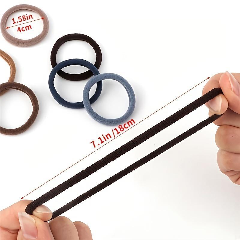 Women's Basic Hair Bands, 50 Pcs Simple Solid-Color Elastic Headbands, Hair Rope Ties, Hair Accessories Set and Ponytail Holders, Hair Accessory Set