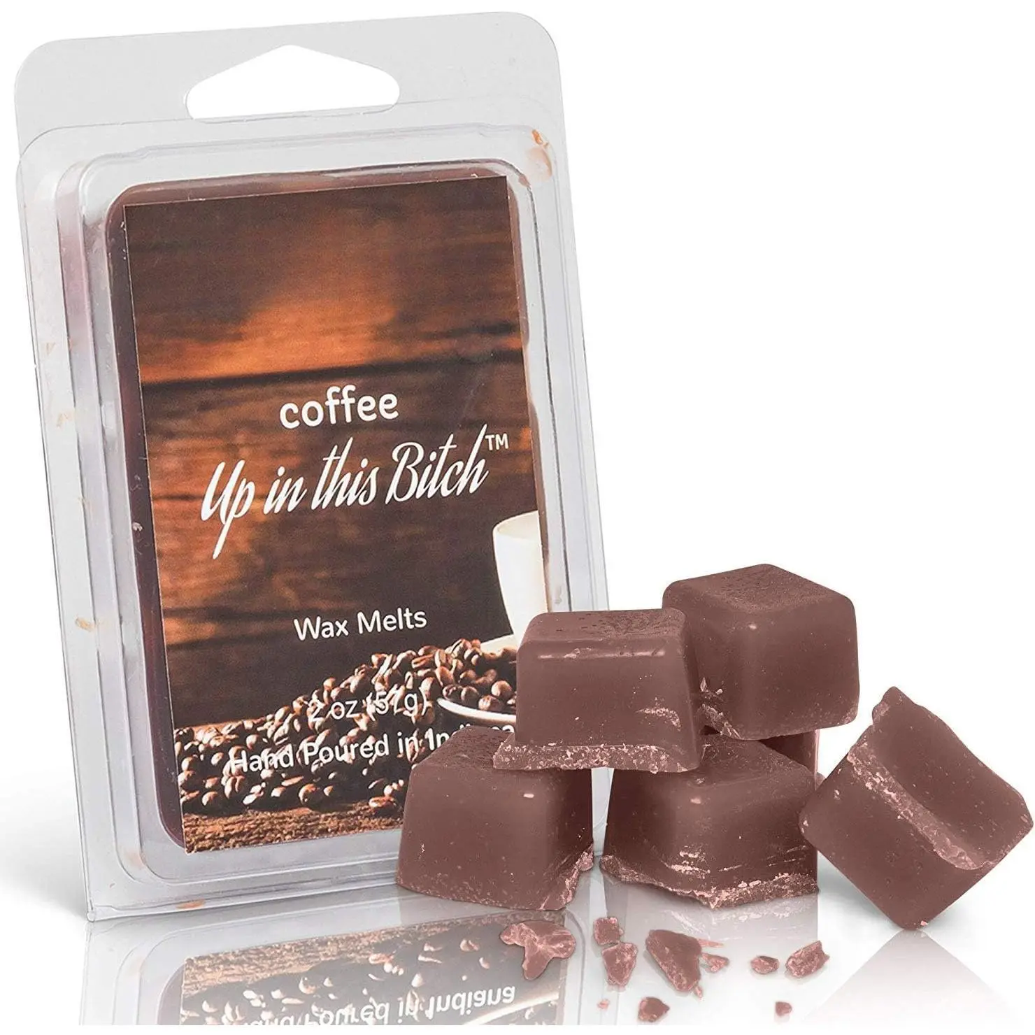 Coffee Up in This - Coffee Scented- Maximum Scent Wax Cubes/Melts- 1 Pack -2 Ounces- 6 Cubes