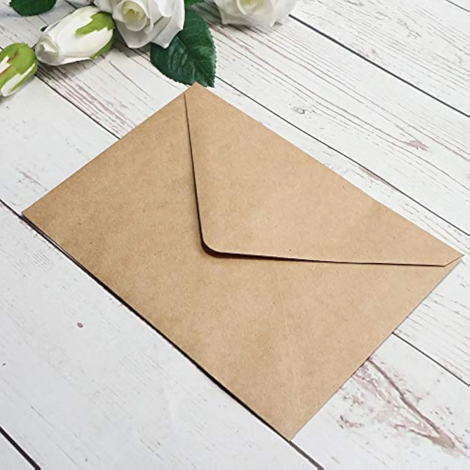 25 count Brown  Paper Envelopes for 5x7 Cards A7 Envelopes,5.35 x 7.7 inches, for 5x7 Weddings,Invitation Cards,Birthday Greeting Invite