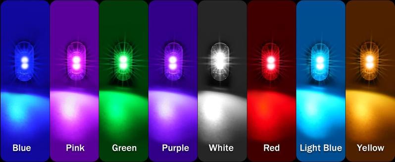 Waterproof Wireless LED Lights with Remote Control 8 Colors USB Charging Strobe Light for Cars Drones Motorcycles Bikes Trucks Emergency Warning Flashing Modes