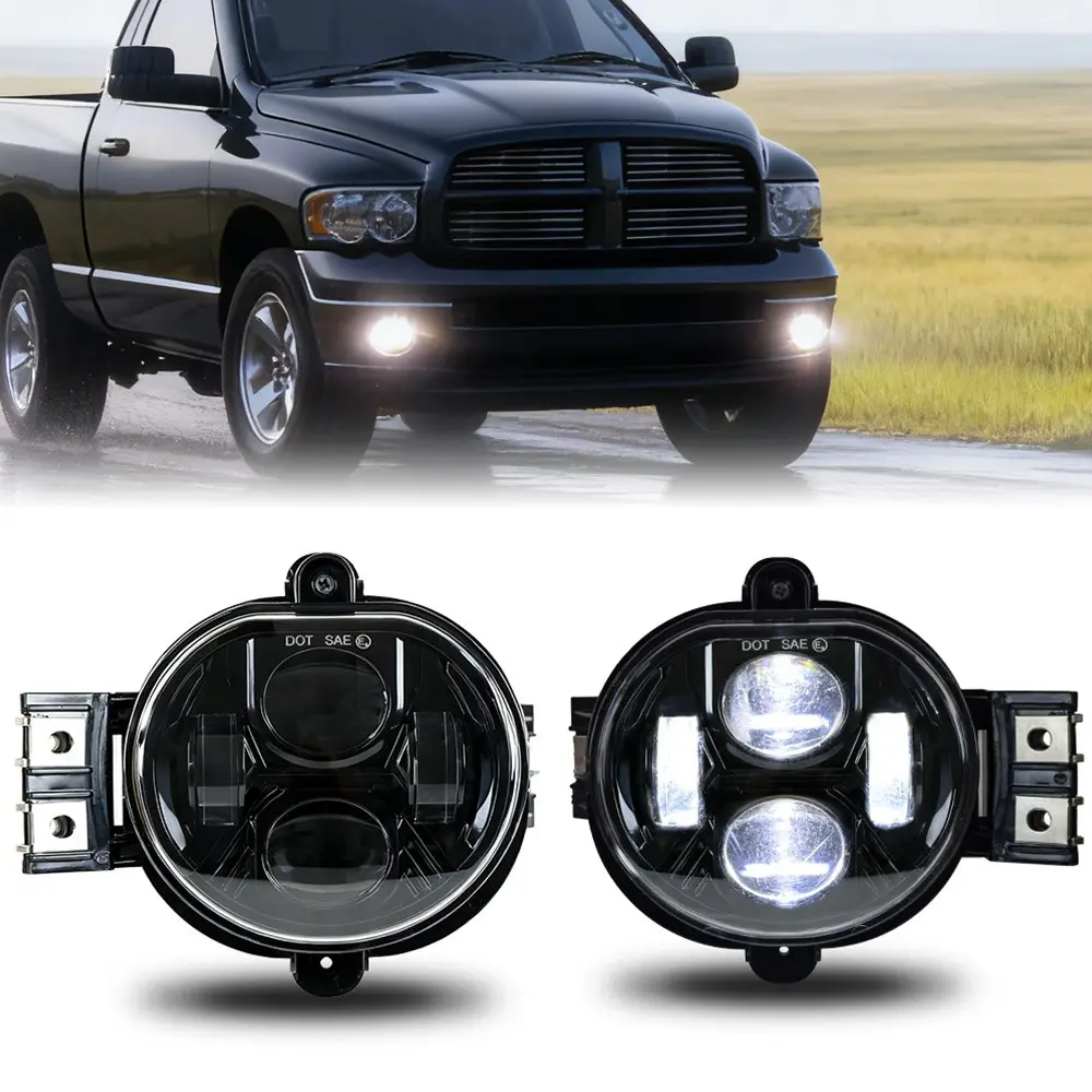 LED Front Bumper Fog Lights - Auxiliary Driving LED Car Light, Brightening Car Accessories for Dodge Ram 1500,2500,3500 2002-2009 Pickup Truck - Ideal for Night Driving, Auxiliary Driving Lights