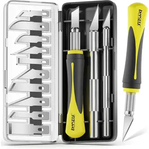 DIYSELF 16-Piece Exacto Knife Set, Craft Knife & Hobby Knife Kit, Precision Knife with Magnetic Storage Case, Exacto Knife for Crafting, Paper, Foam, Vinyl, Models, 3D Printing, Junk Journal Supplies