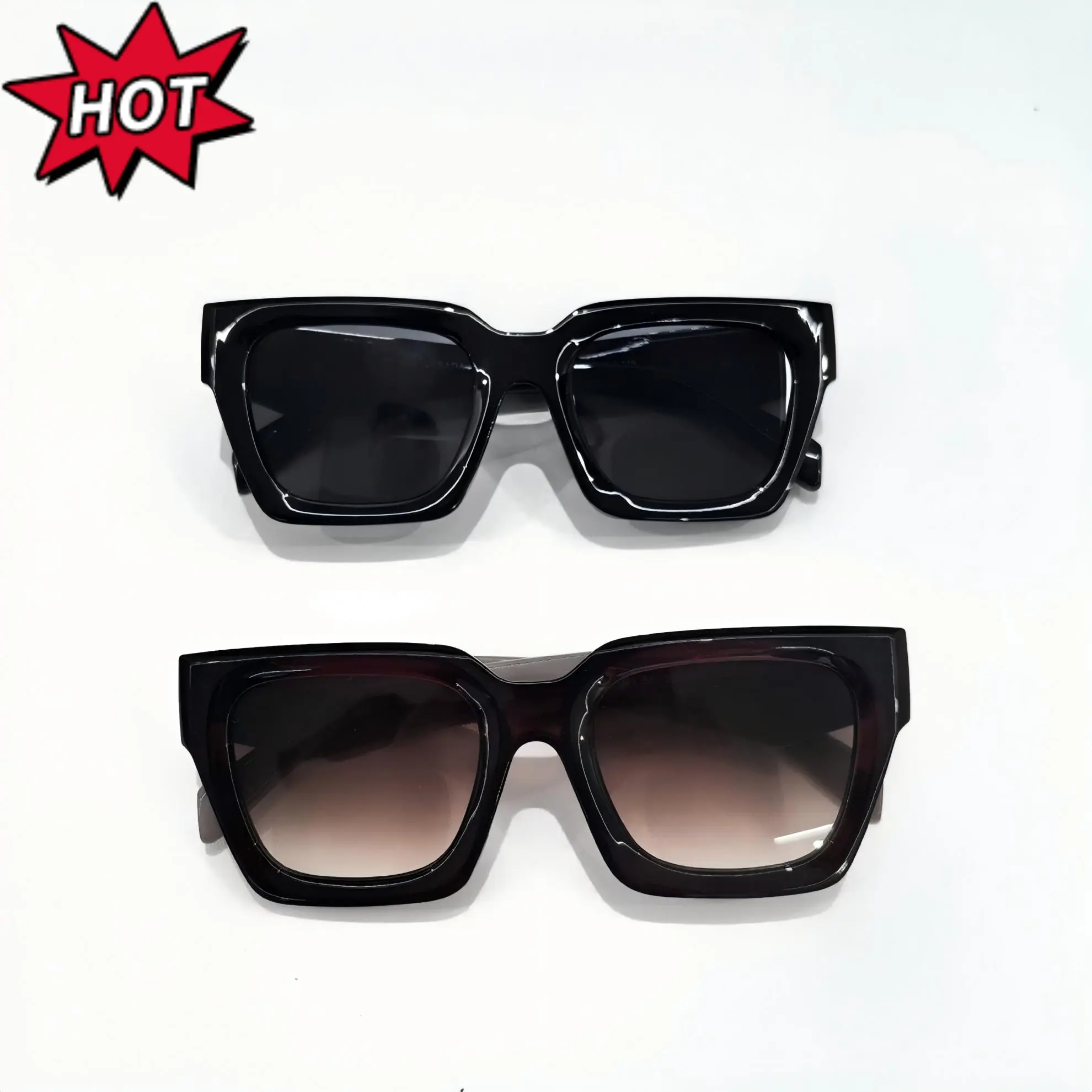 Rectangle Oversized Metal-decorated Sunglasses for Women &Men,Square Frame Shades UV400 Protection,Trendy Retro 90s Sunglasses