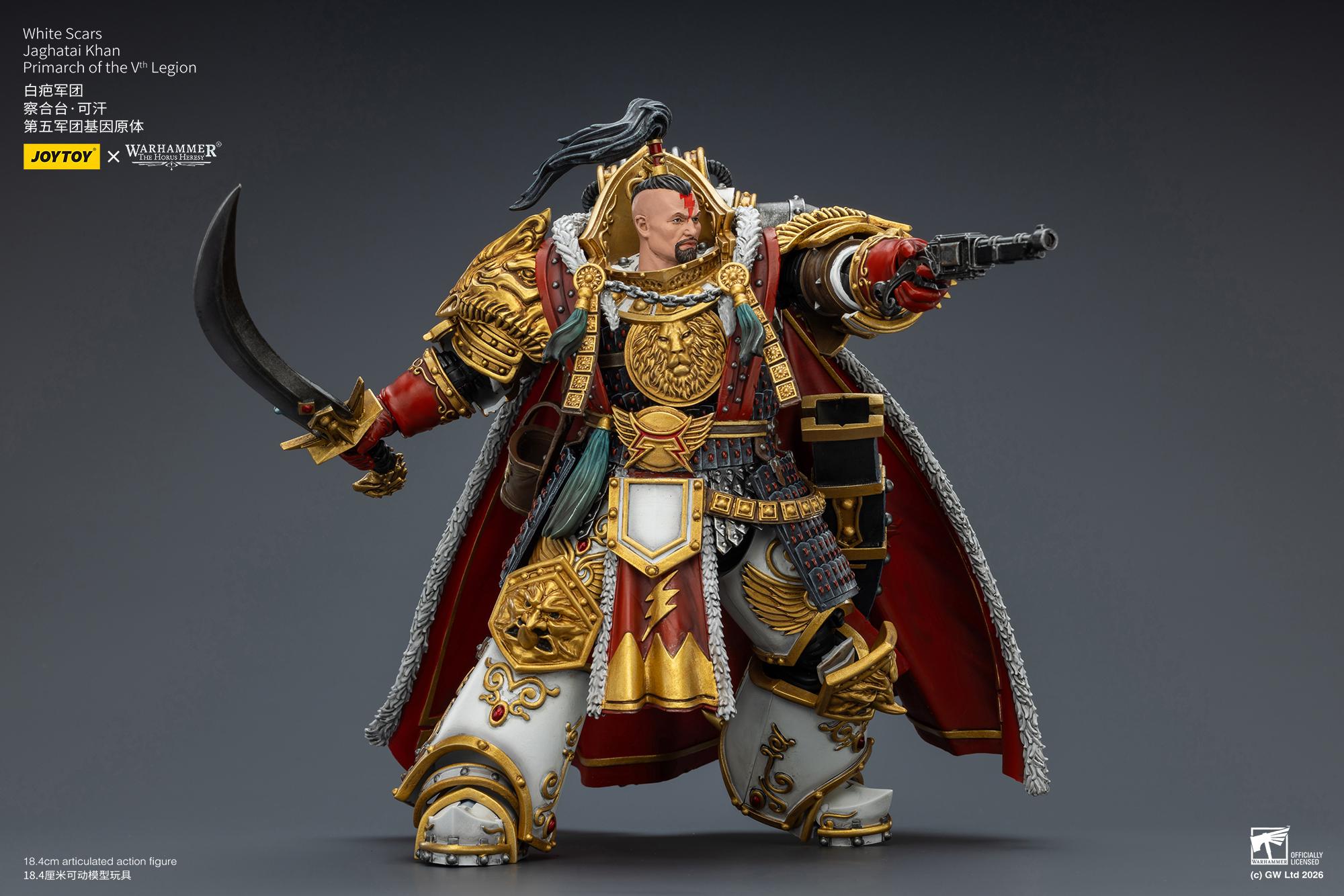 JOYTOY Warhammer "The Horus Heresy" White Scars Jaghatai Khan Primarch of the Vth Legion outdoorfun
