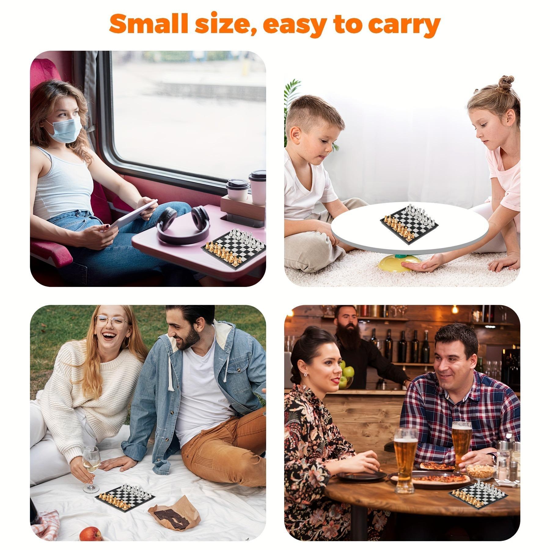 Mini Magnetic Chess Board Game, 1 Count Portable Folding Chess, International Chess Game, Educational Toys, Gifts for Birthday Festival Party, Gaming Accessories, Funny Gift, Board Family Games, Funny Gift, Strategy Board Games, Tabletop Games