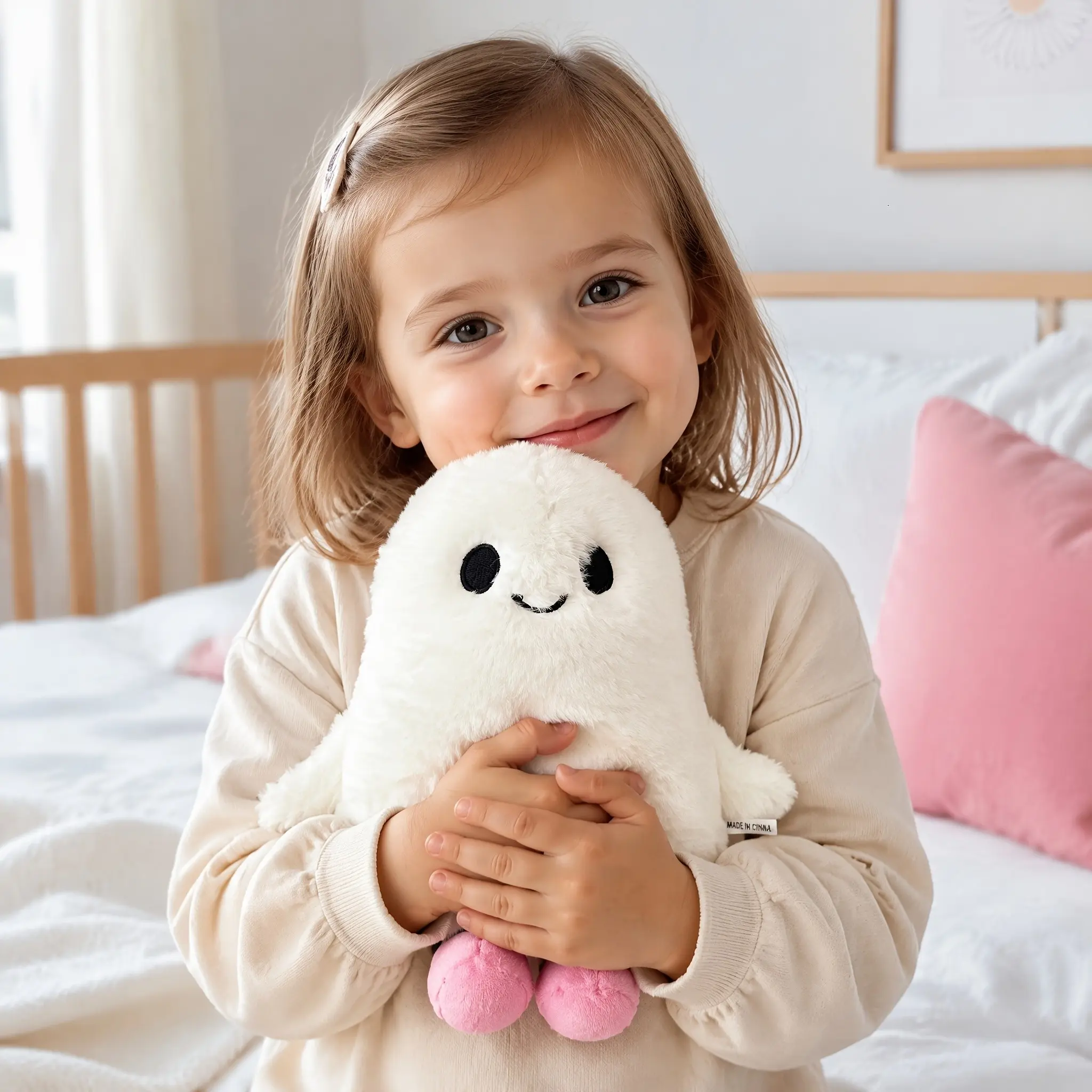 Halloween Ghost Plush Toy 11.81 Inches, Cute Horror Doll, Soft Ghost Decoration, Perfect for Halloween Party Gifts, Soft Cuddly Gift