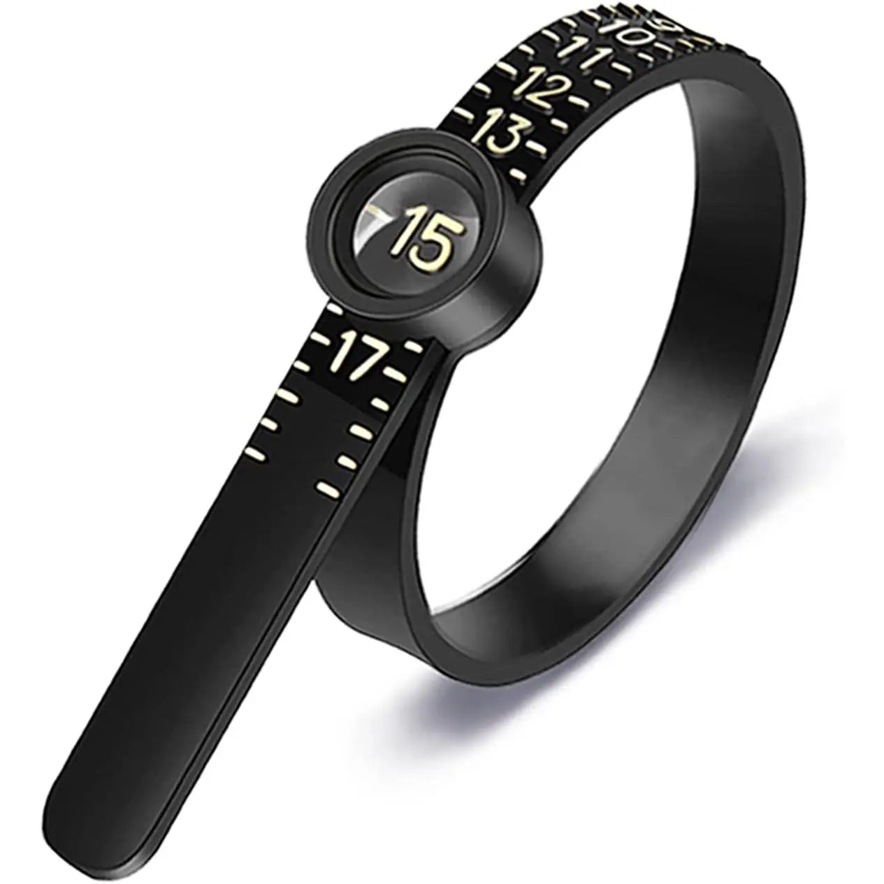 Ring Sizer Measuring Tool   Finger Size Measuring Tape with Magnified Glass,  Sizing Tool 1-17  Rings Size