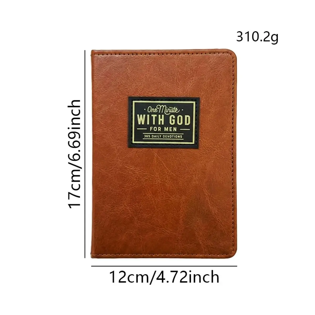 1pc One Minute with God for Men, 365-Day Daily Devotional Prayer Book, Daily Prayers, Leather Journal, Essential Spiritual Companion, Perfect Gift for Him
