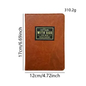 1pc One Minute with God for Men, 365-Day Daily Prayer Book, Leather Journal, Essential Spiritual Companion, Perfect Gift for Him