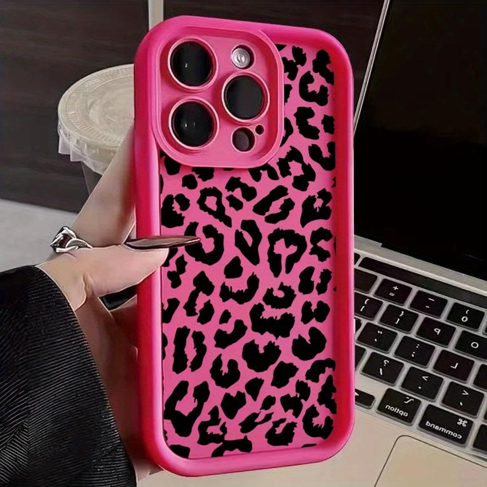 Phone Case - 1pc Black Leopard Print Trendy Brand Full Wrap TPU Phone Case Compatible with Iphone 16, 15, 14, 13, 12, 11 Pro Max, X, XR, XS, 8, 7 Plus