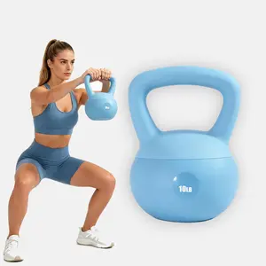 Indoor Full Body Exercise Soft Kettlebell Set, 10LB/15LB/20LB Anti-Scratch Safe Weight for Ladies Home Gym Workout