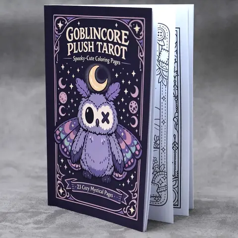 Spooky Cutie Tarot Coloring Book for Adults and Teens Themed Coloring Books Goblincore Aesthetic Gothic Horror Illustrations for Stress Relief and Relaxation Cute Creepy Plush Monsters Tarot Cards Art Paperback Book Coloring Gift Book
