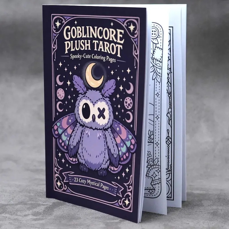 Spooky Cutie Tarot Coloring Book for Adults and Teens Themed Coloring Books Goblincore Aesthetic Gothic Horror Illustrations for Stress Relief and Relaxation Cute Creepy Plush Monsters Tarot Cards Art Paperback Book Coloring Gift Book